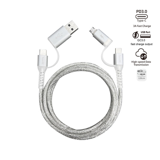 inno3C 四合一透明快速充電線 i-4MA-12