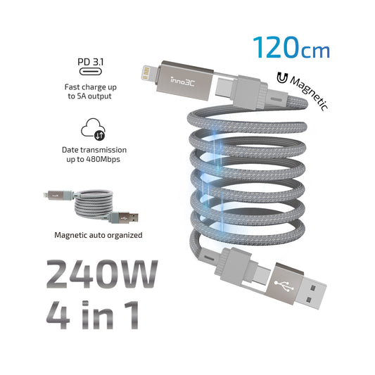 inno3C 240W 4 in 1 Magnetic Organized Cable i-4M240-12