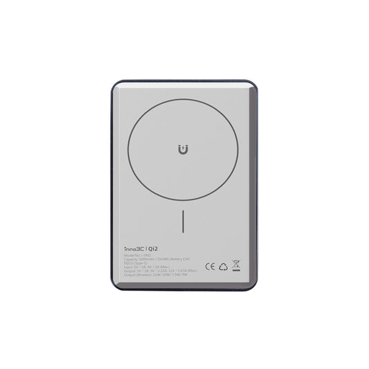 inno3C  Qi2快充 鏡面效果 LCD屏顯示電量 移動電源 i-5M2-Mirror 磁吸無線充電 Type-C PD3.0有線充電 ︱ 行動電源 5000mAh︱ 流動電源︱有線無線同時充電 15W 超薄尿袋