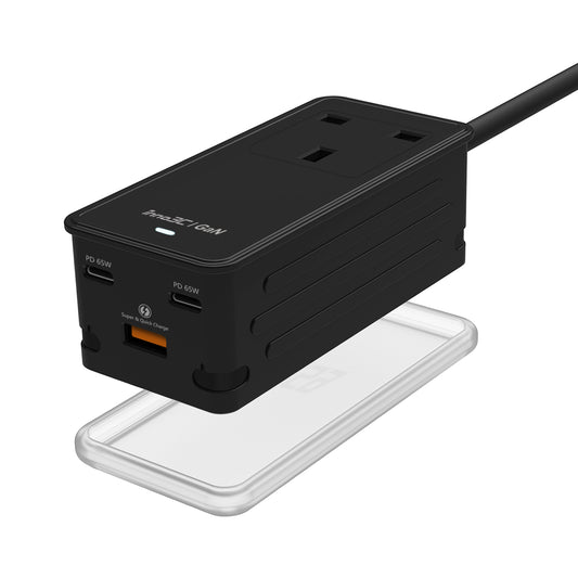 inno3C GaN 65W 3輸出快速充電插座盒