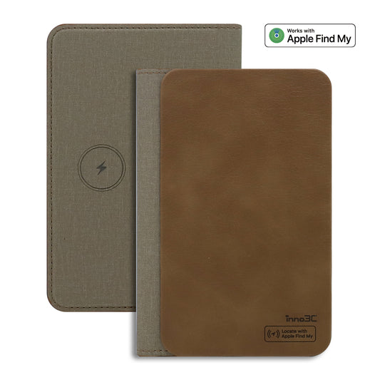 inno3C Passport Holder Tracker i-FP10|Wireless Charging Built-in Rechargeable Battery Tracker|Passport Finder Works with Apple Find My|Passport Cover Tracker|Passport Finder
