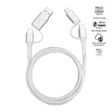 inno3C Transparent 4 in 1 Fast Charging Cable i-4MB-12