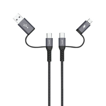 inno3C i-M4 四合一USB-A/Type-C to Micro/Type-C數據傳輸充電線線