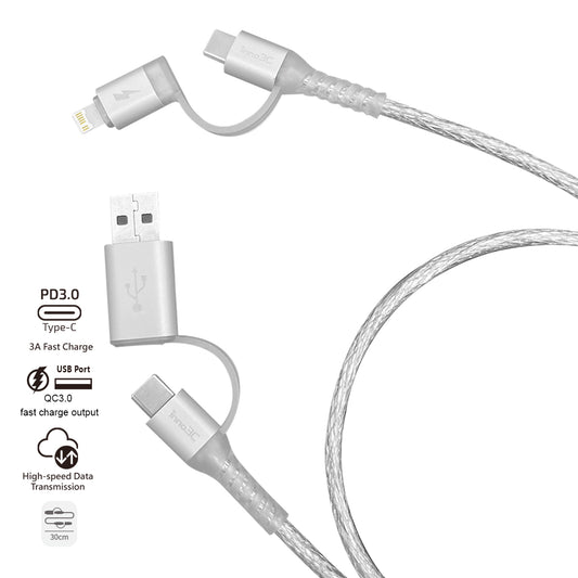 inno3C Transparent 4 in 1 Fast Charging Cable i-4LA-03