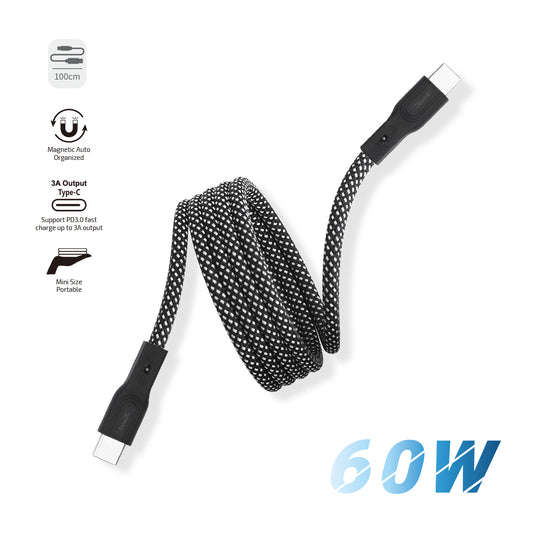 inno3C 60W Magnetic Organized Type-C to Type-C Cable i-2C15