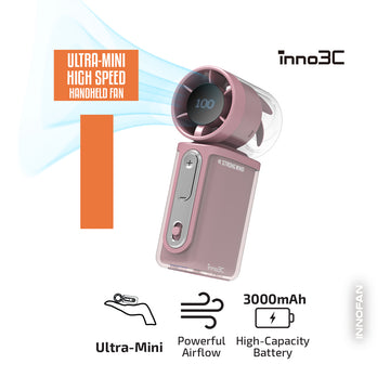 inno3C Ultra-Mini High Speed Handheld Fan i-F14｜Portable Fan｜Mini Fan｜Wireless Fan｜Turbo Fan｜Cooling Plate Fan