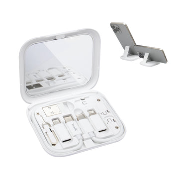 inno3C - Fast Charging Data Cable｜Type-C Lightning Micro USB-A｜11 in 1 Charging with Storage Mirror Box i-8CB