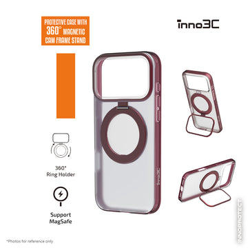 inno3C iPhone 18 Pro / Pro Max Cases with 360° Spin Ring Magnetic Stand｜Rotating Ring Stand iPhone Case Compatible with MagSafe｜Magnetic Phone Cases