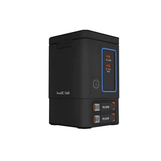 inno3C Qi2 GaN 6合1磁吸無線快速充電座105W 內置伸縮充電線 i-105C2 ｜充電器｜充電站