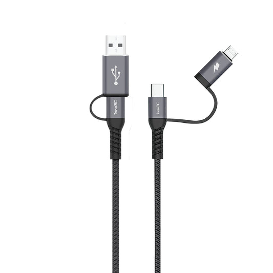 inno3C i-M4 四合一USB-A/Type-C to Micro/Type-C數據傳輸充電線線