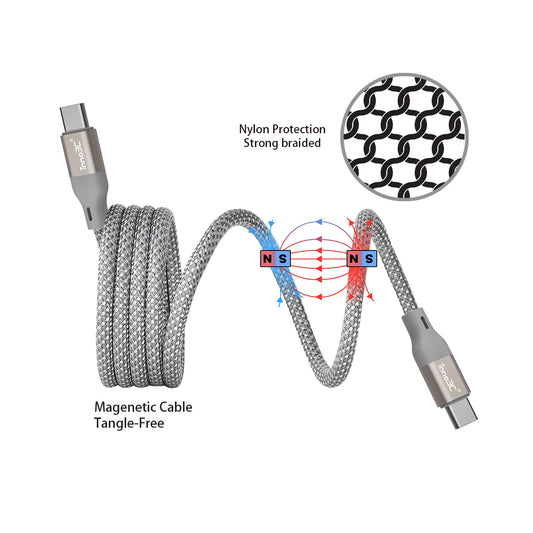 inno3C 240W Type-C to Type-C Magnetic Organized Cable i-2M240-12