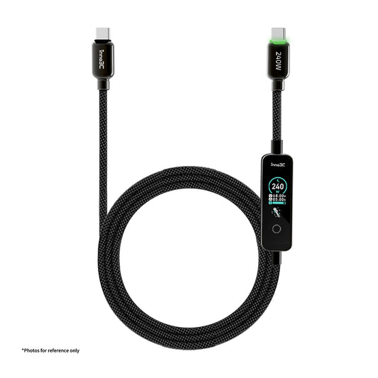 inno3C 240W TFT LCD Type-C to Type-C Data Transfer Charging Cable i-DC240-12