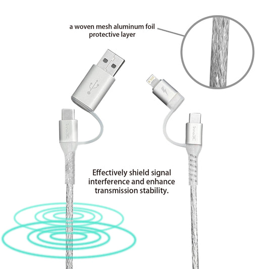 inno3C Transparent 4 in 1 Fast Charging Cable i-4LA-03