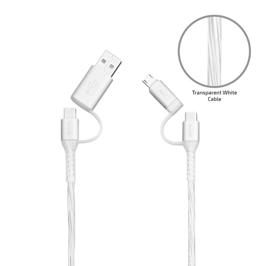 inno3C Transparent 4 in 1 Fast Charging Cable i-4MB-12