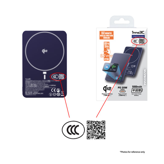 inno3C [ CCC 3C CE Flight-Safe ] Qi2 Semi-Solid-State Magnetic Wireless Power Bank 5000mAh M16 | Qi2 Wireless 15W Fast Charging Portable Charger | TYPE-C PD3.0 20W Battery Pack | MagSafe Compatible External Battery | TFT display Ultra Slim Charger