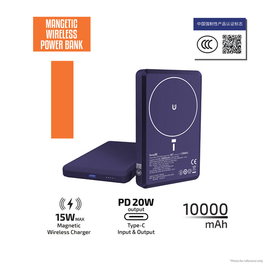 inno3C CCC QR Code 可追溯二維碼 磁吸無線充電移動電源 10000mAh PD3.0 20W 有線雙向快充 15W無線快充 行動電源 M7 
