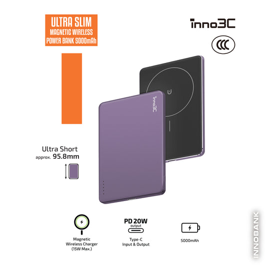 inno3C [ CCC 3C CE ] Ultra Slim Magnetic Wireless Power Bank LX-12