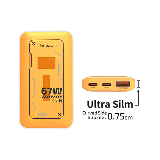 inno3C 超細 67W GaN 三輸出旅行快速充電器 i-67DT
