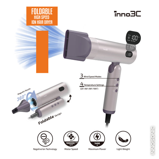 inno3C Foldable High Speed Ion Hair Dryer i-FD8